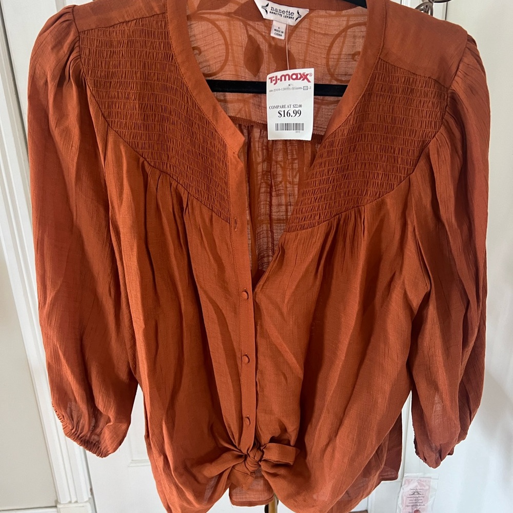 NWT Nanette Lepore Front Tie Blouse